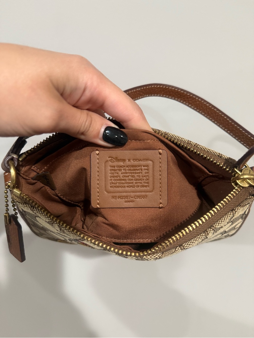 Coach x Disney Brown Mickey Mouse Canvas Nolita Bag - Picture 3 of 3